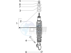 Zip 50 4T drawing Rear suspension - Shock absorbers