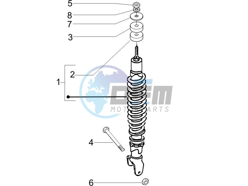 Rear suspension - Shock absorbers