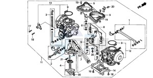 GL1500SE GOLDWING SE drawing CARBURETOR (ASSY.)