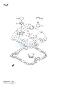 LT-Z400 (E19) drawing CYLINDER HEAD COVER