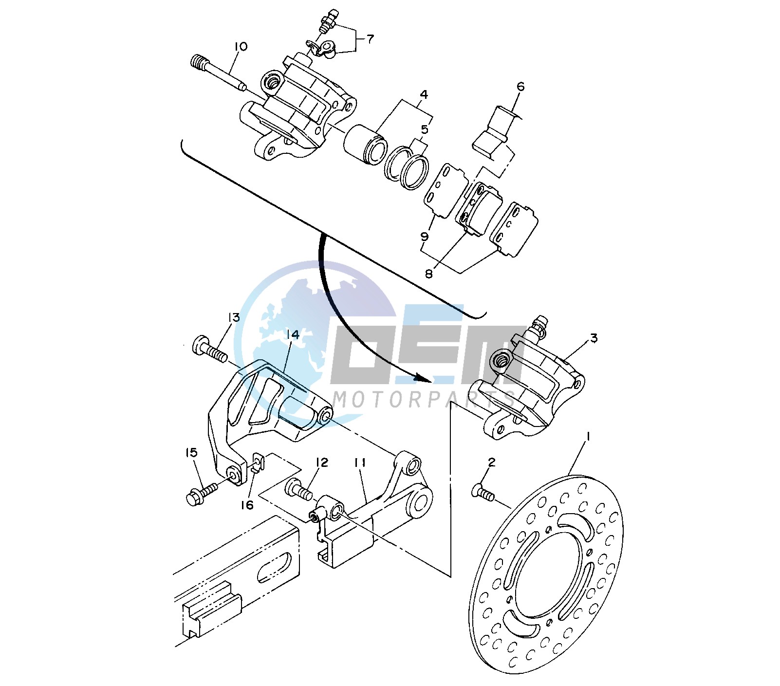 REAR BRAKE CALIPER