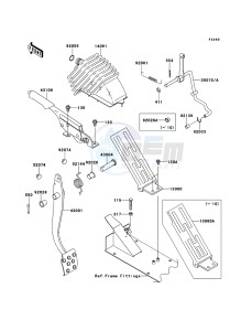 MULE 4010 TRANS 4x4 DIESEL KAF950GCF EU drawing Brake Pedal