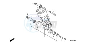 CBF600NA9 Europe Direct - (ED / ABS) drawing REAR CUSHION