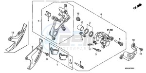 CRF250R9 Australia - (U) drawing REAR BRAKE CALIPER