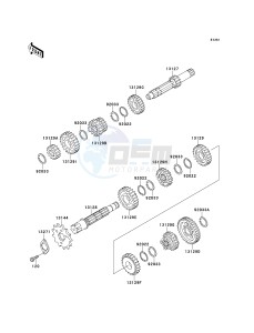 KMX 125 A [KMX 125] (A12-A14) [KMX 125] drawing TRANSMISSION