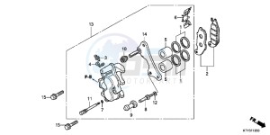 CBR125RC drawing FRONT BRAKE CALIPER