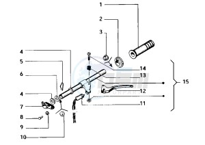 FL2 HP 50 drawing Handlebar control left