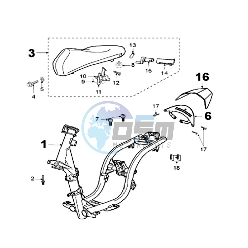 FRAME AND SADDLE