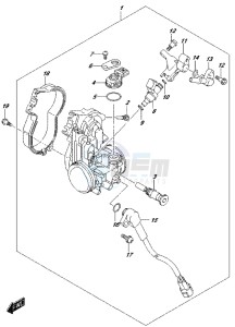 RM-Z250 drawing THROTTLE BODY