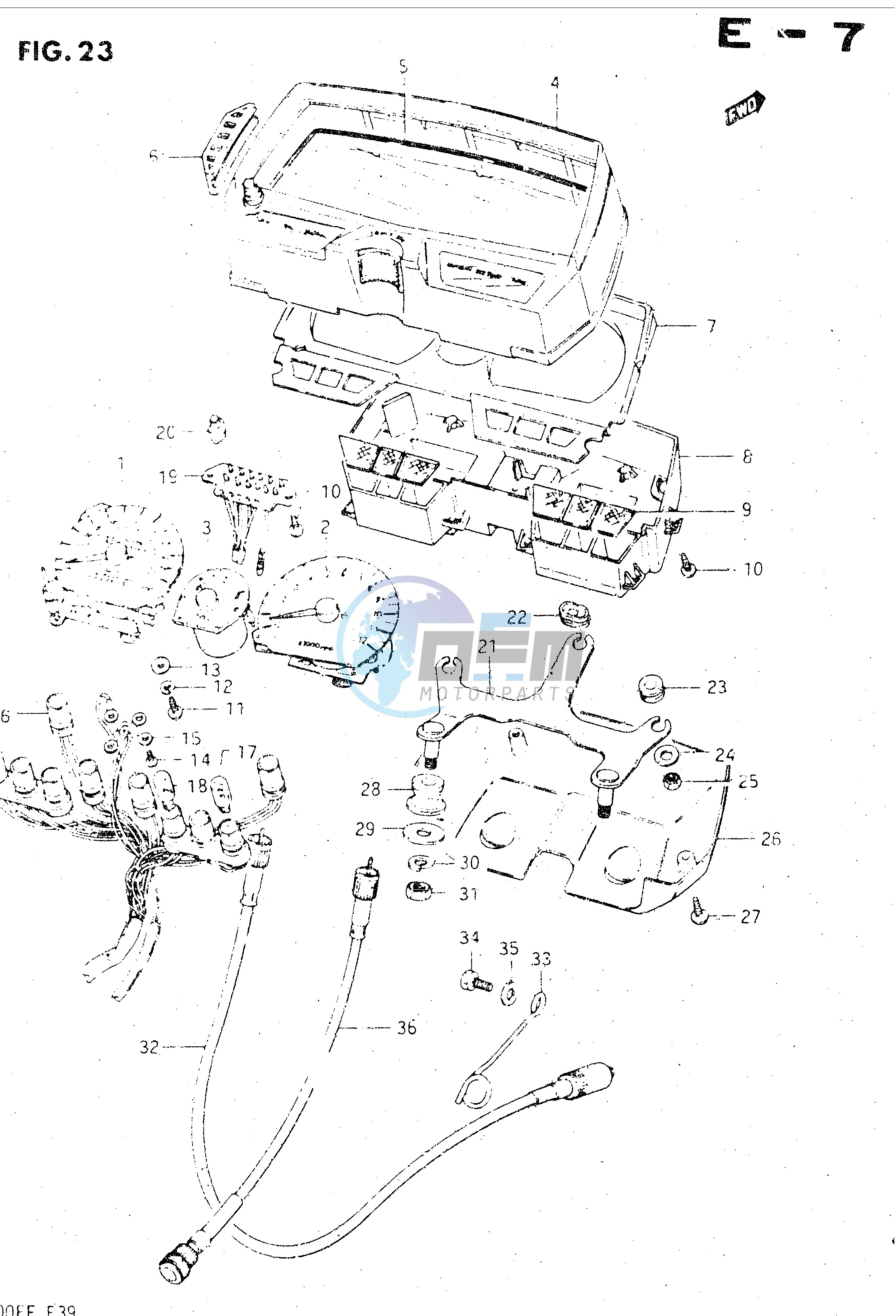 SPEEDOMETER - TACHOMETER (GSX500EE EF)