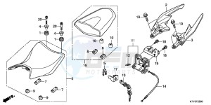 CBR125RTC drawing SEAT