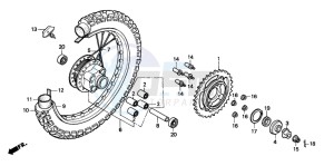 XL185S drawing REAR WHEEL