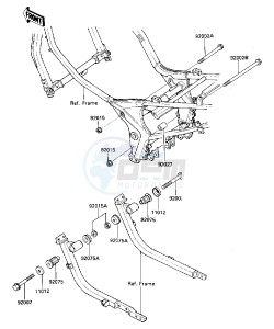 ZX 600 A [NINJA 600] (A1-A2) [NINJA 600] drawing FRAME FITTINGS