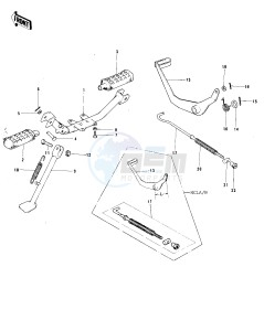 MC1 (A-B) 90 drawing FOOTRESTS_STAND_BRAKE PEDAL