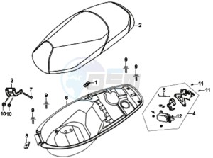 SYMPHONY SR 125 L7 drawing BUDDYSEAT - REAR LUGGAGE FRAME