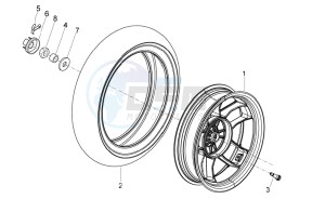 Sport City One 50 4T 2v e2 drawing Rear Wheel