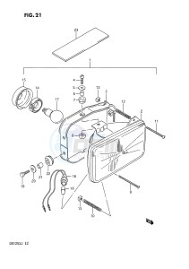 DR125S (E2) drawing HEADLAMP (E2, E4, E15, E18, E21, E70)