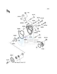 KX250F KX250T6F EU drawing Water Pump