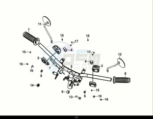 FIDDLE IV 125 (XG12W1-EU) (M0-M3) drawing CABLE - SWITCH - HANDLE LEVER