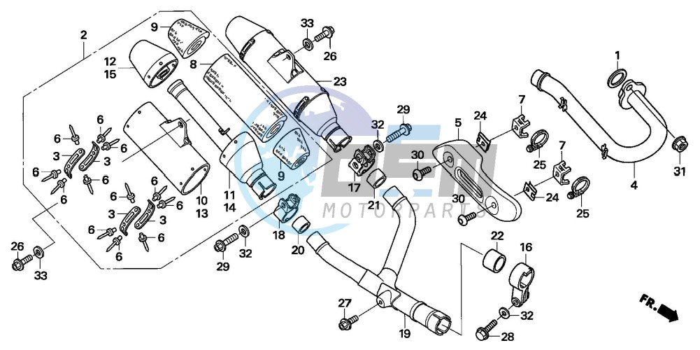 EXHAUST MUFFLER (CRF250R6)