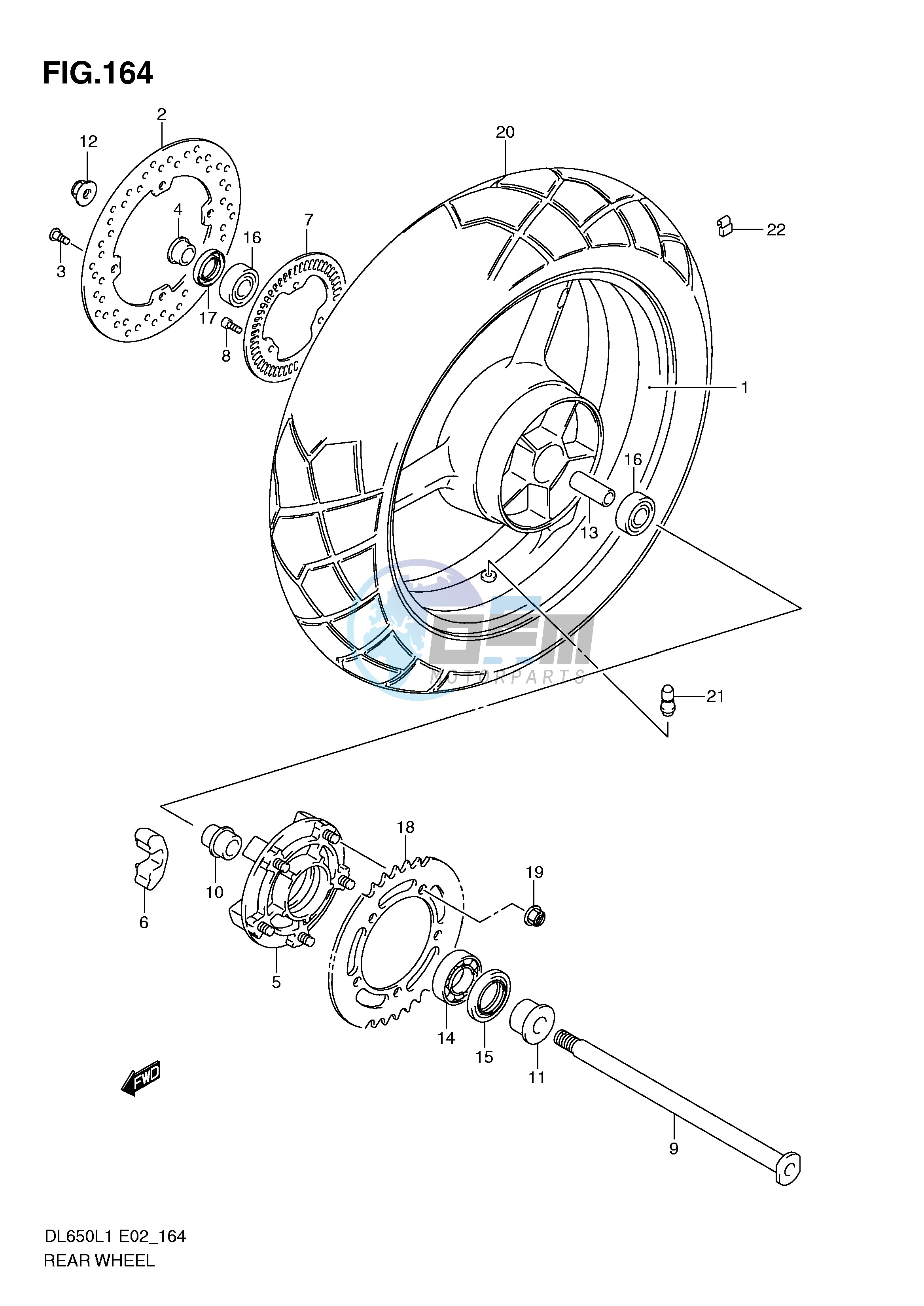 REAR WHEEL (DL650AL1 E2)