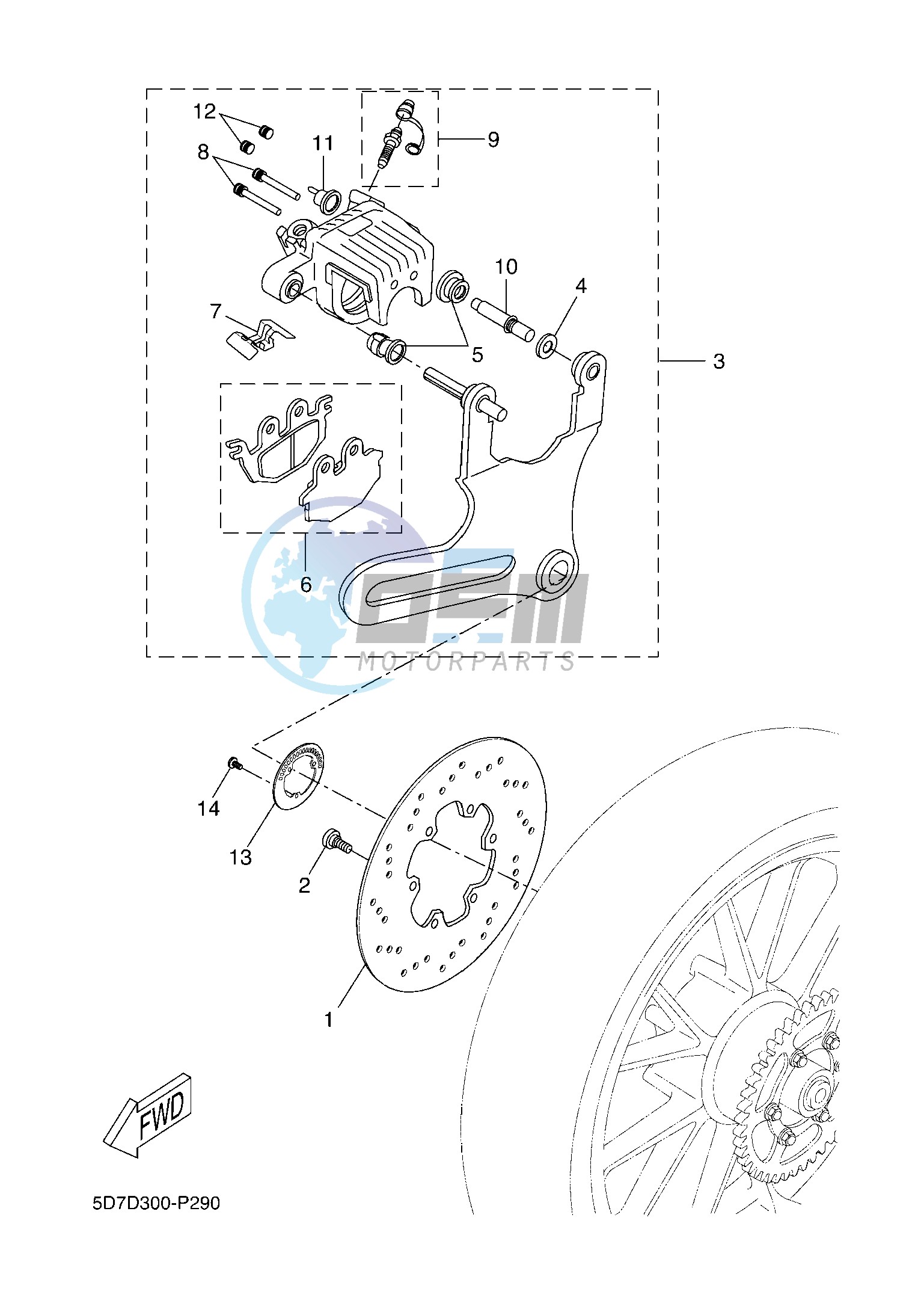 REAR BRAKE CALIPER