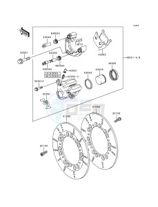 KZ 1000 P [POLICE 1000] (P15-P19) [POLICE 1000] drawing FRONT BRAKE