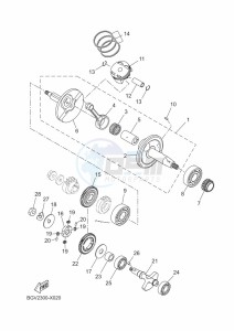 YZF125-A YZF-R125 (BGV3) drawing CRANKSHAFT & PISTON