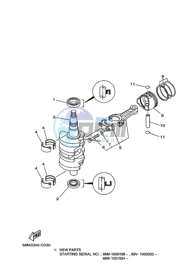 CRANKSHAFT--PISTON