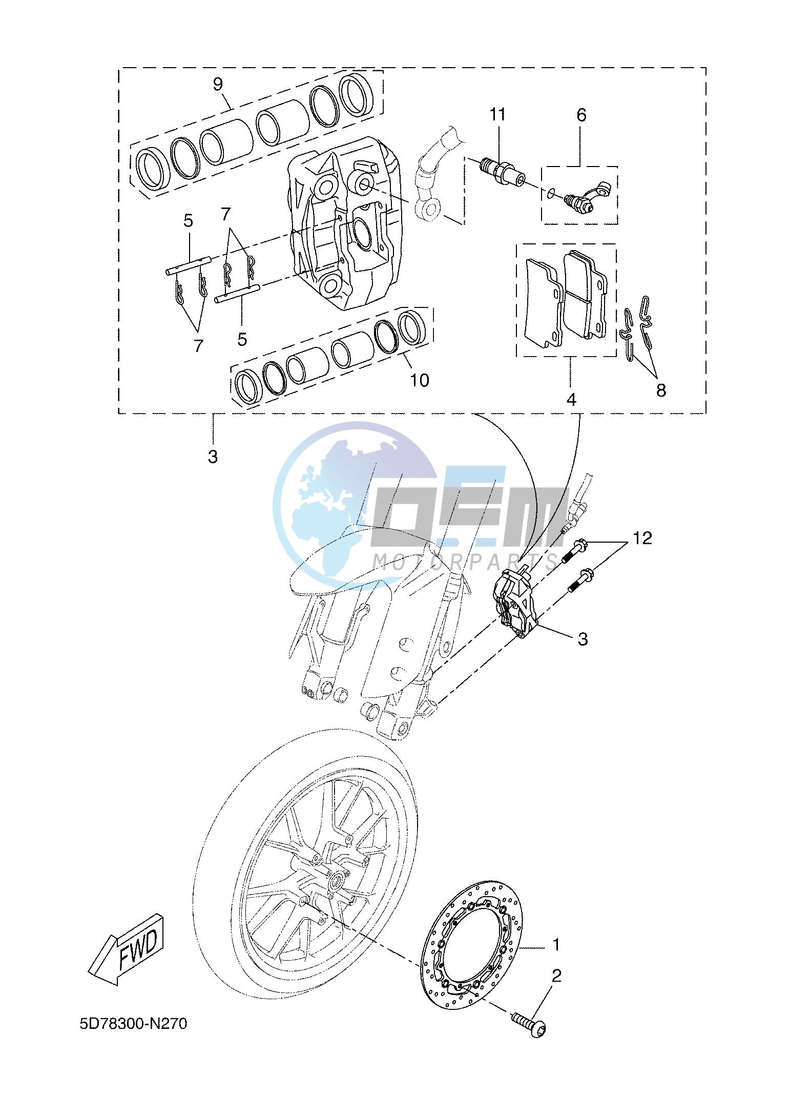 FRONT BRAKE CALIPER