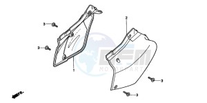 XR400R drawing SIDE COVER