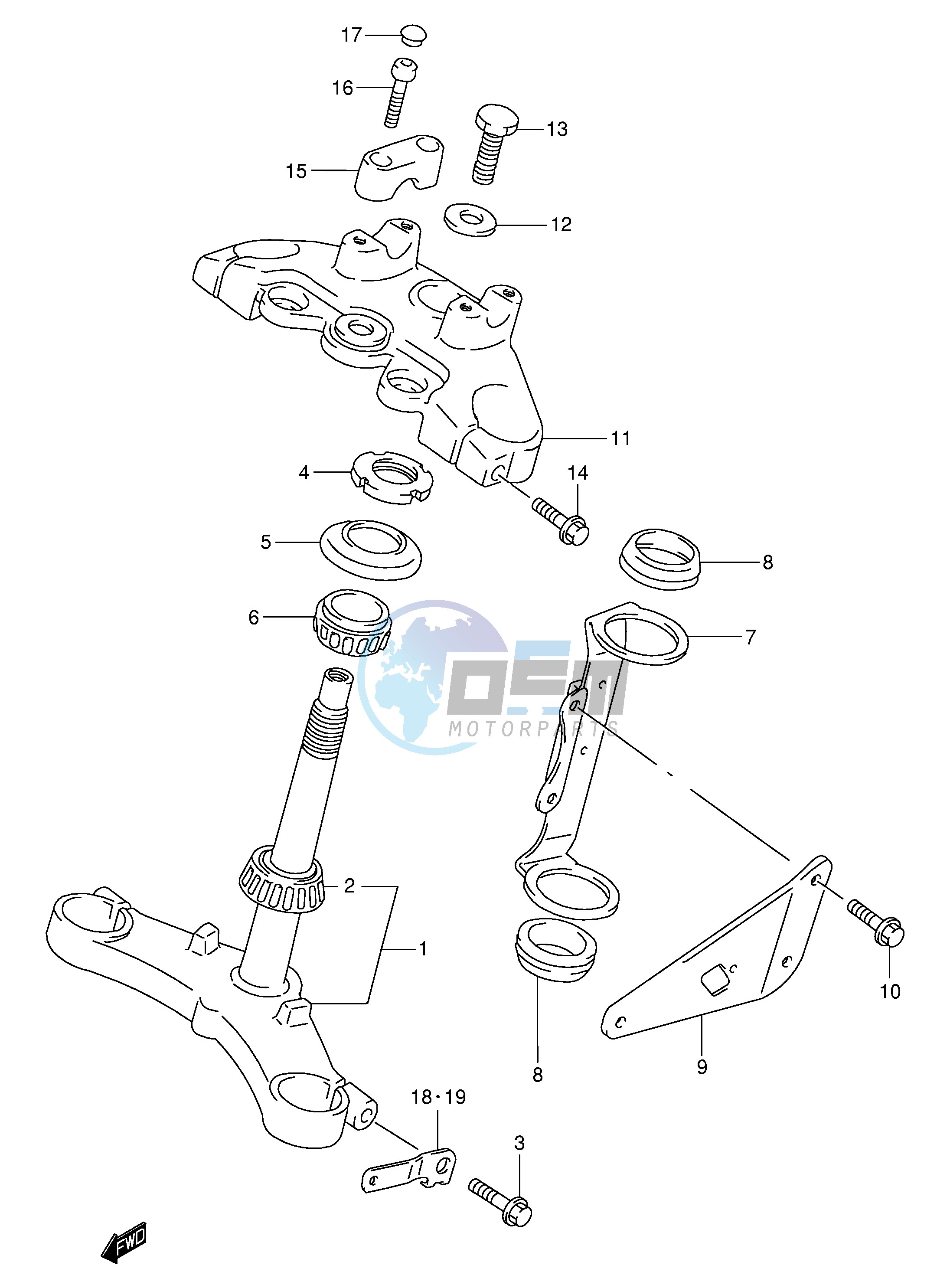 STEERING STEM (MODEL K1)