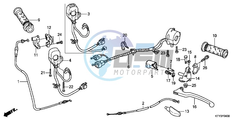 HANDLE LEVER/ SWITCH/ CABLE