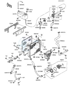 ZX 1000 B [NINJA ZX-10] (B1-B2) [NINJA ZX-10] drawing RADIATOR