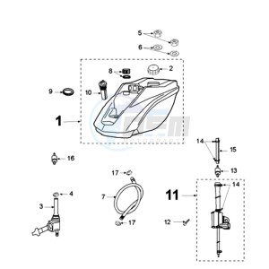 LUDIX 10 RBA ONE drawing TANK AND FUEL PUMP