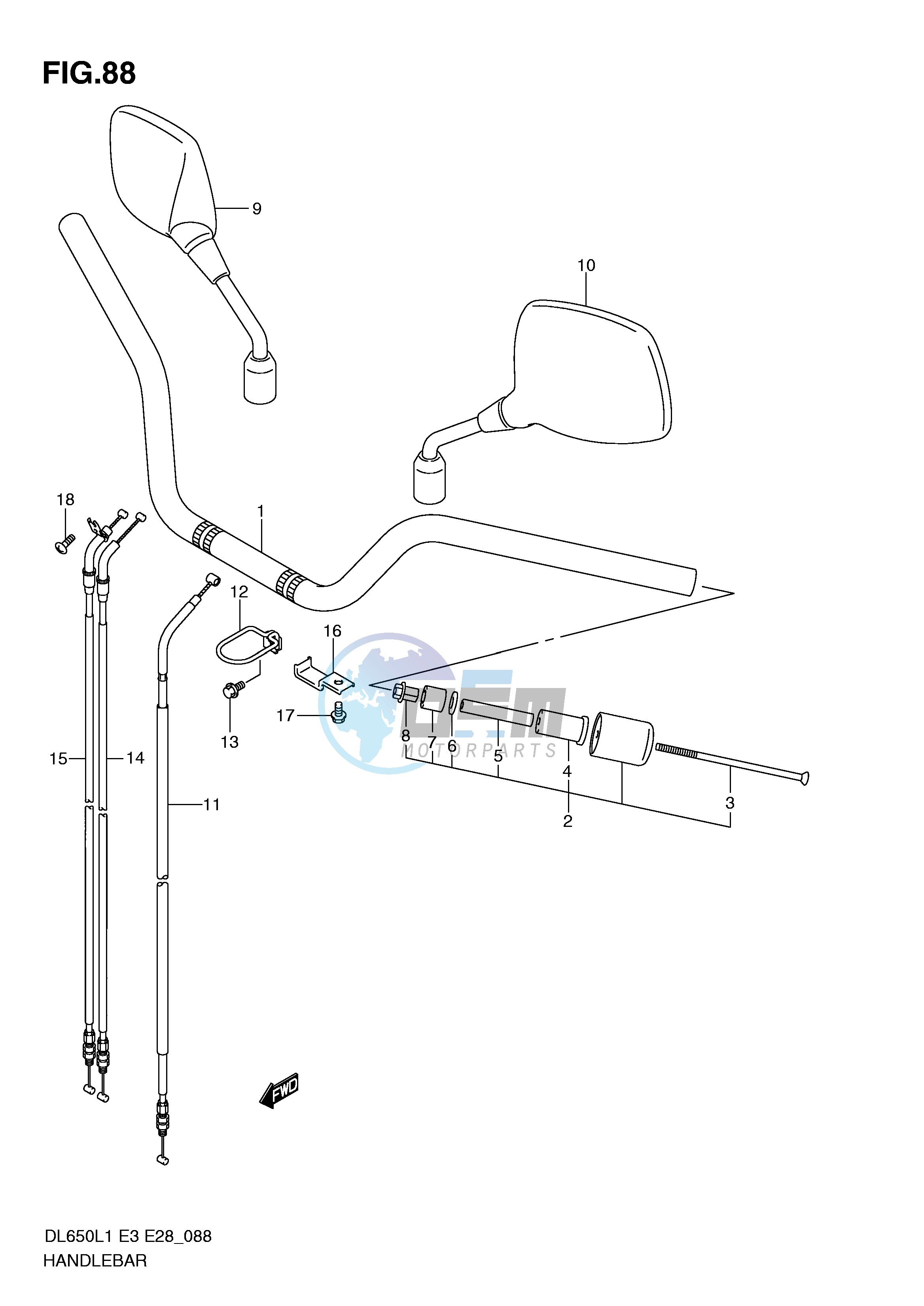 HANDLEBAR (DL650L1 E33)