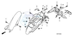 CBF125MD CBF125M UK - (E) drawing REAR FENDER