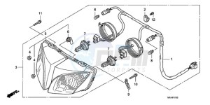 CBF1000T9 UK - (E / ABS MKH) drawing HEADLIGHT