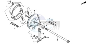 CB250 NIGHTHAWK drawing REAR BRAKE PANEL