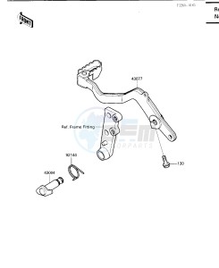 KL 650 A [KLR650] (A1-A5) [KLR650] drawing BRAKE PEDAL