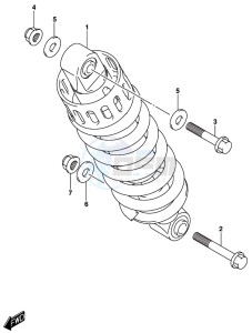 DL250 drawing REAR SHOCK ABSORBER