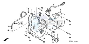 TRX90XB drawing LEFT CRANKCASE COVER