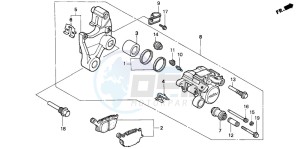 VT1100C drawing REAR BRAKE CALIPER (VT1100C2)