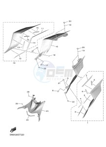 YZF-R6 YZF600 R6 (BN6A) drawing SIDE COVER