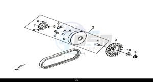 JOYMAX Z 300I ABS (LW30W1-EU) (L9) drawing MOVABLE DRIVE FACE