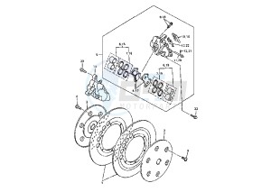 XVZ ROYAL STAR 1300 drawing FRONT BRAKE CALIPER