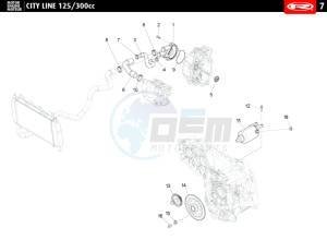 CITYLINE-IE-125-300-BLACK drawing COOLING SYSTEM  300 cc