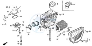 CB250 drawing AIR CLEANER