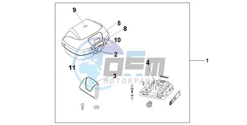 45L TOPBOX PEARL COOL WHITE