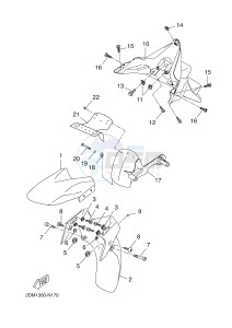 YP125R X-MAX125 (2DM1 2DM1) drawing FENDER